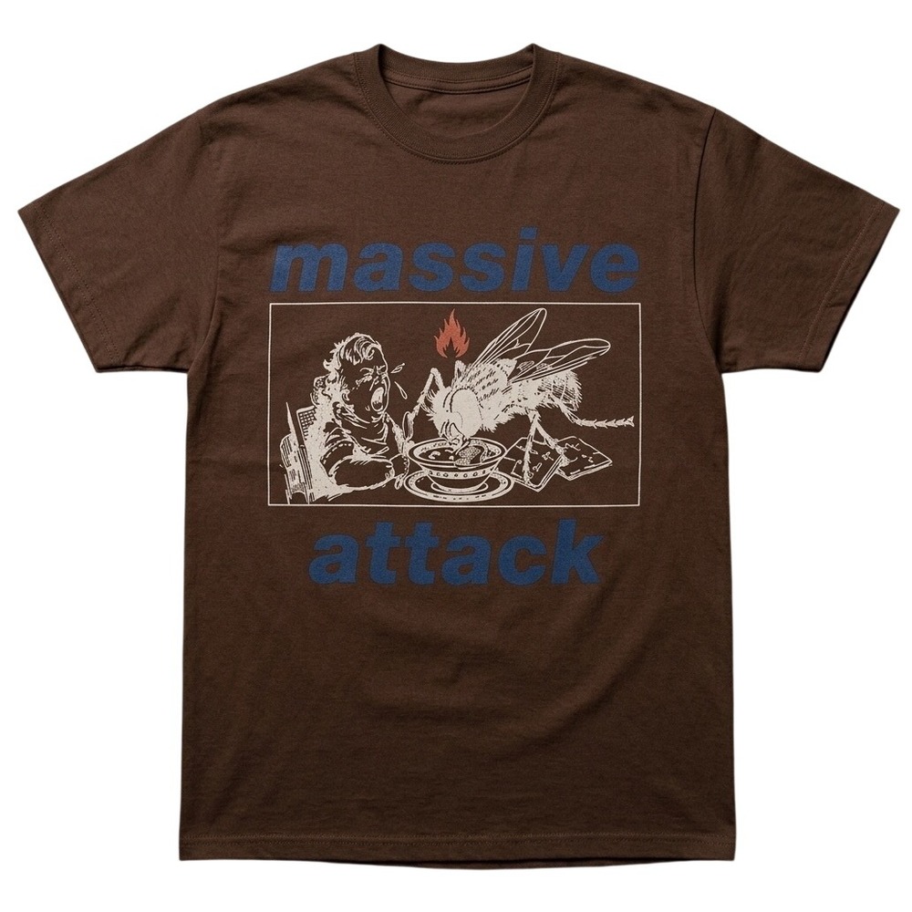 Gildan Massive Attack T-Shirt Women Brown New Graphic Trip Hop Band Tee